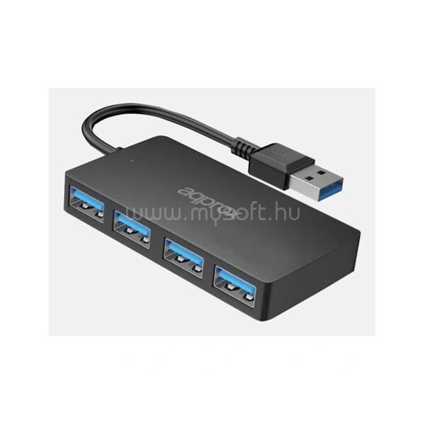 APPROX USB HUB - USB3.0 4in1 HUB (4db USB3.0) Fekete