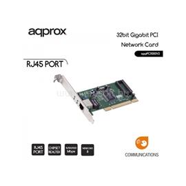 APPROX Vezérlőkártya - PCI csatlakozás RJ45 Gigabit Ethernet port (10/100/1000) APPPCI1000V2 small