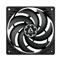 ARCTIC COOLING P12 Slim PWM PST ház hűtő ventilátor 12cm 3db (fekete) ACFAN00275A small
