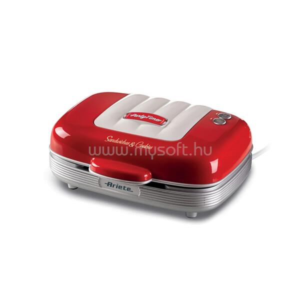 ARIETE 1972.RD Party Time szendvics-, muffin- és fánksütő, 700W,  Piros