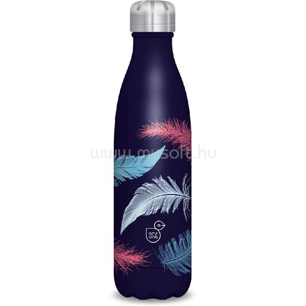 ARS UNA 500ml-es Feather-dark duplafalú fémkulacs