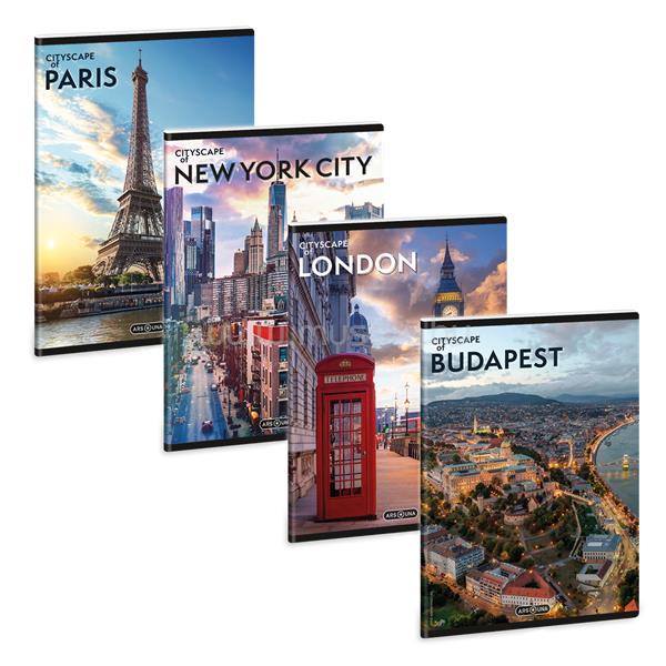 ARS UNA Cityscape 25 (5482) A5 extra kapcsos vonalas füzet
