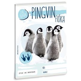 ARS UNA cuki pingvin fióka A5 27-32 kockás füzet ARS_UNA_53631053 small