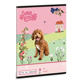 ARS UNA Cute Animals Doggie 25 (5458) A5 21-32 vonalas füzet ARS_UNA_53624581 small