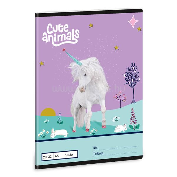 ARS UNA Cute Animals Unicorn 25 (5448) A5 20-32 sima füzet