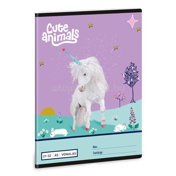 ARS UNA Cute Animals Unicorn 25 (5448) A5 21-32 vonalas füzet