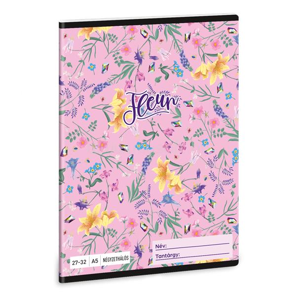 ARS UNA Fleur 24 (5366) A5 27-32 kockás füzet