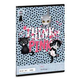 ARS UNA Füzet iskolai A5, 32lap, sima 20-32 THINK-PINK (5285) 23 10db/csomag ARS_UNA_55469 small