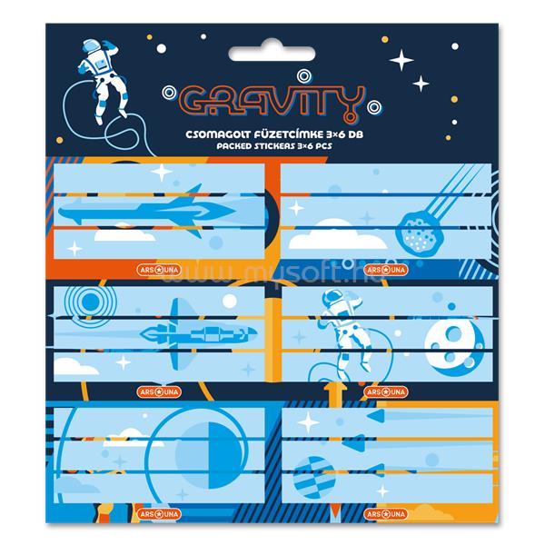 ARS UNA Gravity 24 (5367) 3x6 db-os csomagolt füzetcímke