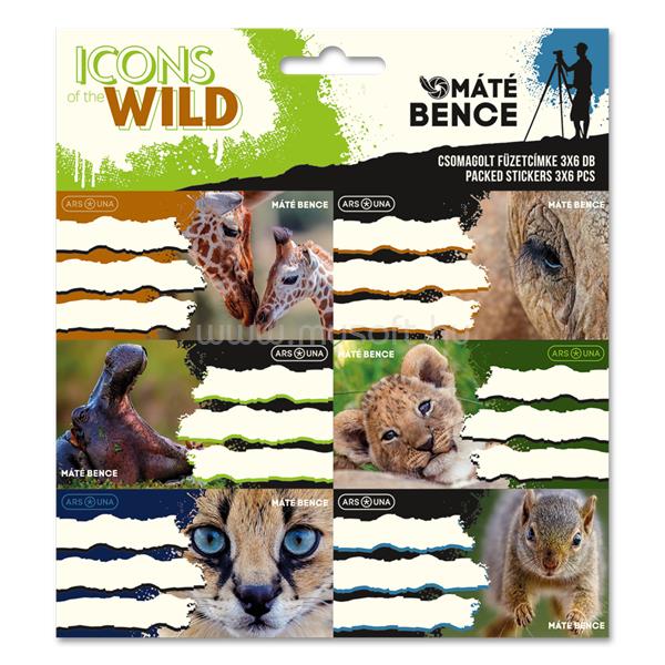 ARS UNA Icons of the Wild 25 (5492) 3x6 db füzetcímke