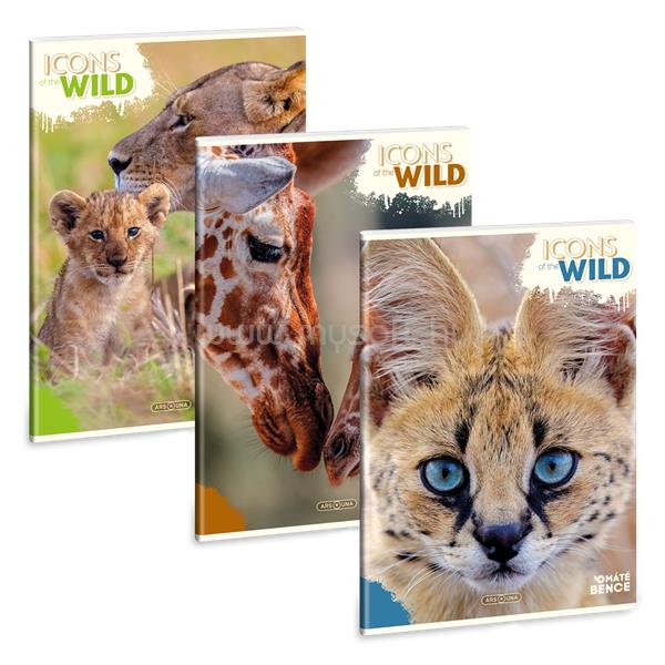 ARS UNA Icons of the Wild 25 (5492) A4 extra kapcsos kockás füzet