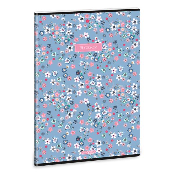 ARS UNA Pearl Blossom Blue 24 (5376) A4 extra kapcsos kockás füzet