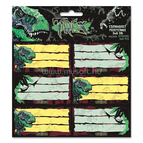 ARS UNA T-Rex 24 (5346) 3x6 db-os csomagolt füzetcímke
