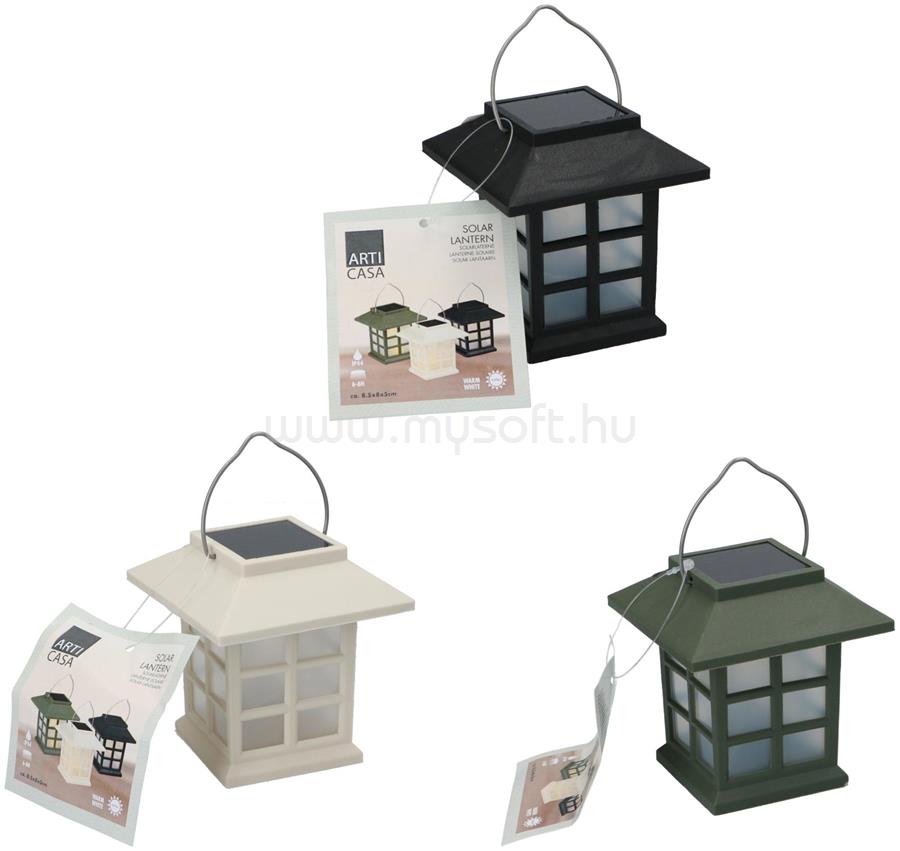 ARTI CASA Solar lámpás 8x8x9cm 3 színbenku