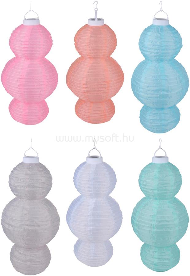 ARTI CASA Solar lampion felakasztható 28x28x60cm 6 féle szín