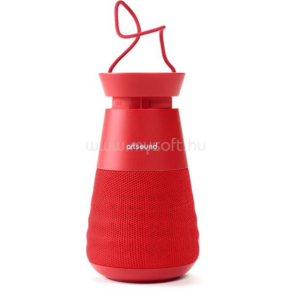 ARTSOUND Lighthouse hordozható Bluetooth piros hangszóró és kemping lámpa