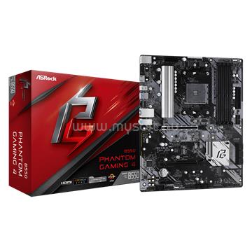 ASROCK alaplap B550 Phantom Gaming 4 (AM4, ATX)