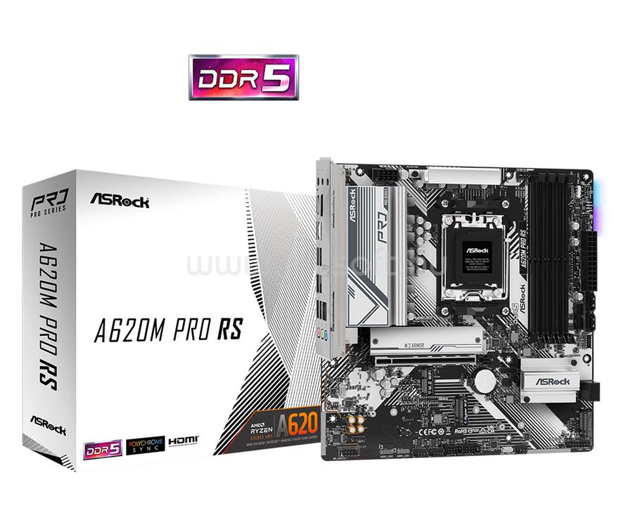 ASROCK alaplap A620M PRO RS (AM5, mATX)