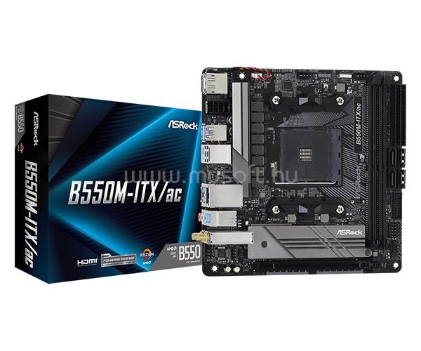 ASROCK alaplap B550M-ITX/AC (AM4, mini-ITX)