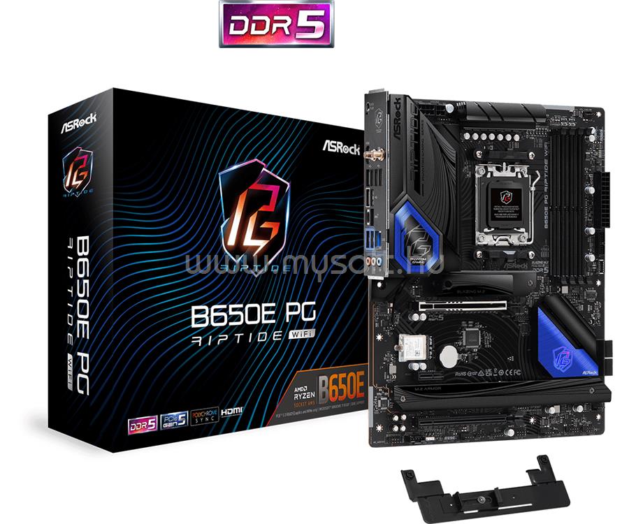 ASROCK alaplap B650E PG RIPTIDE WIFI (AM5, ATX)