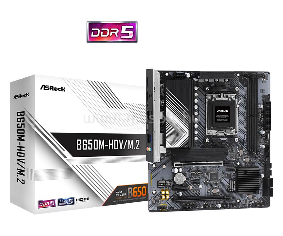 ASROCK alaplap B650M-HDV/M.2 (AM5, mATX)