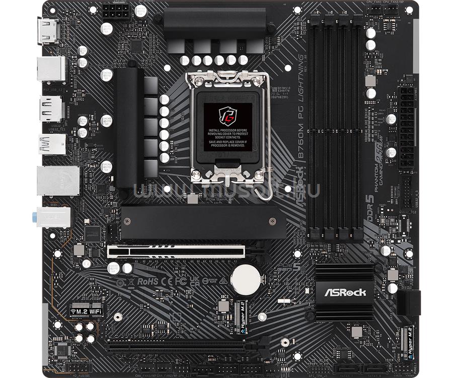 ASROCK alaplap B760M PG LIGHTNING (LGA1700, mATX)