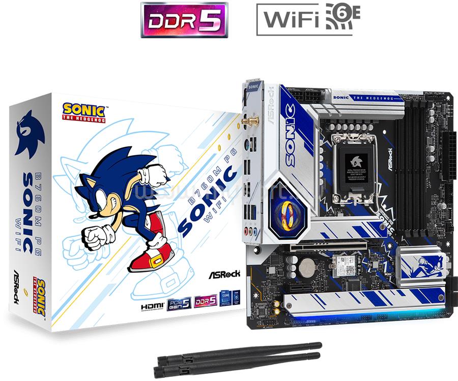 ASROCK alaplap B760M PG SONIC WIFI (LGA1700, mATX)
