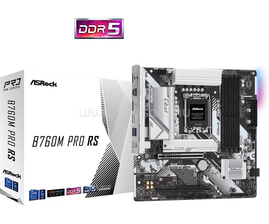 ASROCK alaplap B760M PRO RS (LGA1700, mATX)