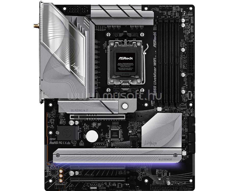 ASROCK alaplap B850 LIVEMIXER WIFI (AM5, ATX)