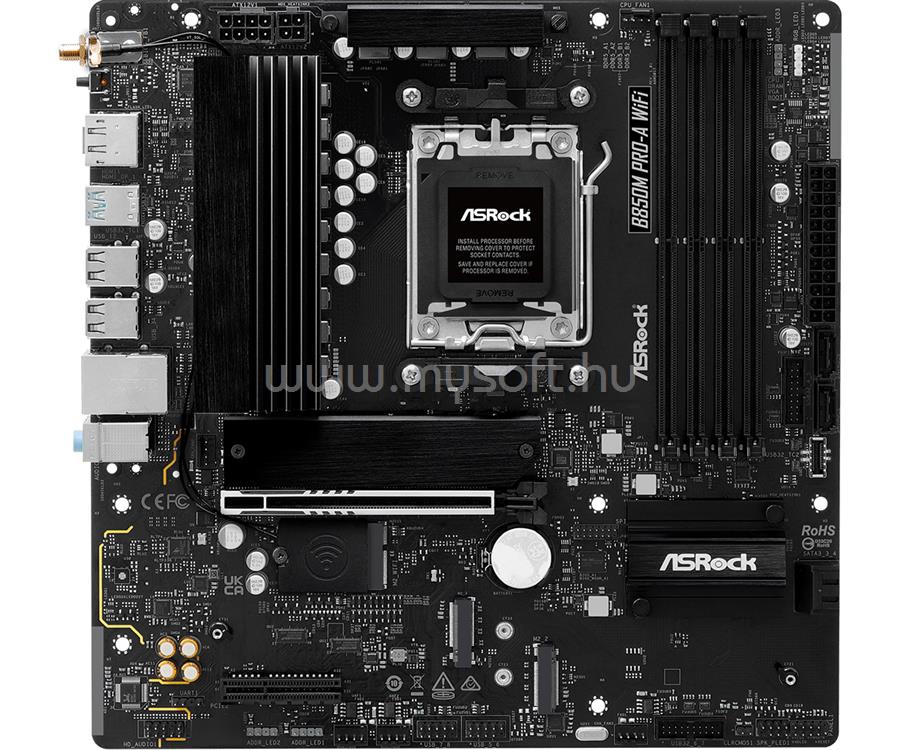 ASROCK alaplap B850M PRO-A WIFI (AM5, mATX)