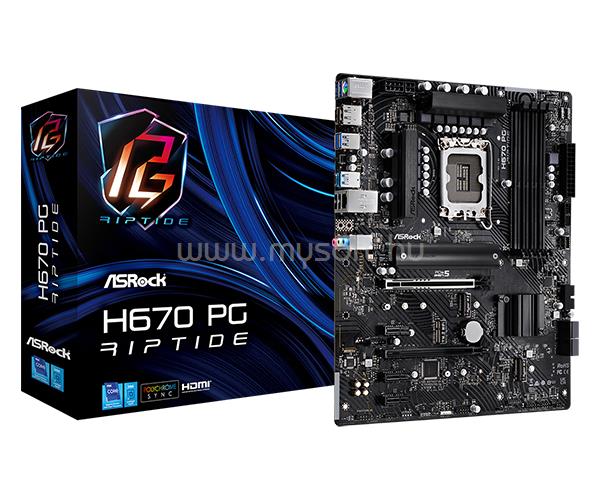 ASROCK alaplap H670 PG RIPTIDE (LGA1700, ATX)