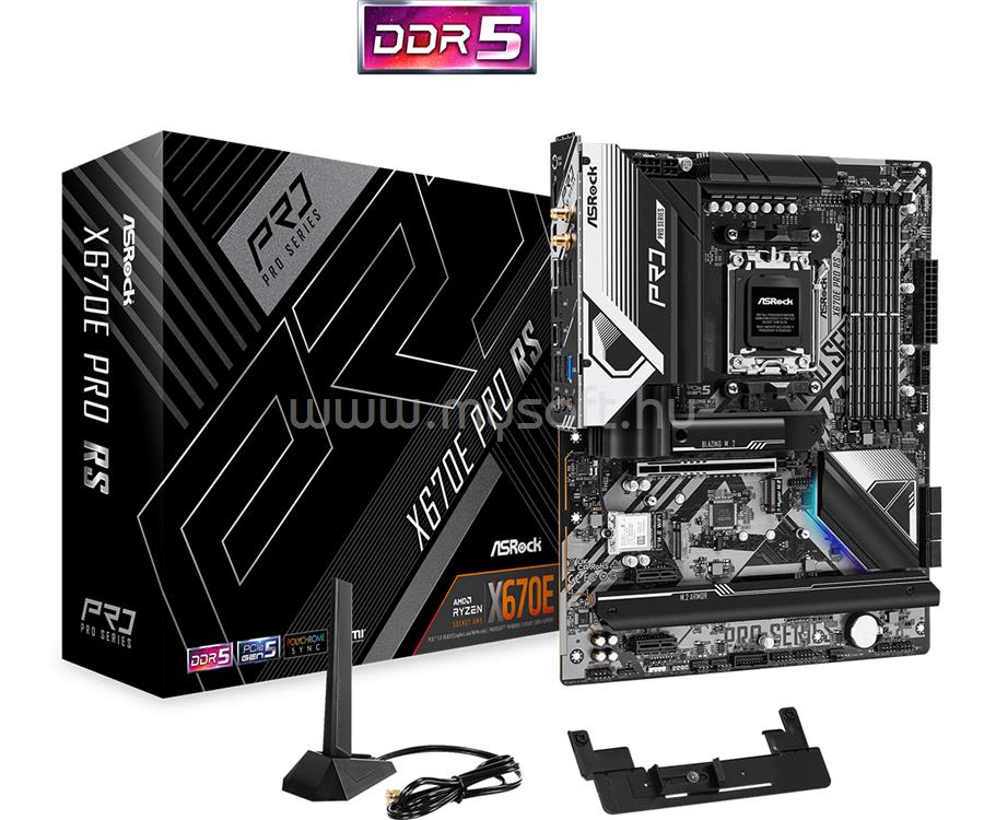 ASROCK alaplap X670E PRO RS (AM5, ATX)