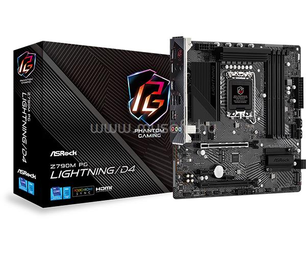 ASROCK alaplap Z790M PG LIGHTNING/D4 (LGA1700, mATX)