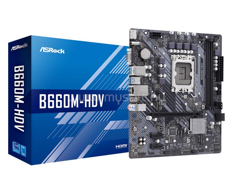 ASROCK alaplap B660M-HDV (LGA1700, mATX)