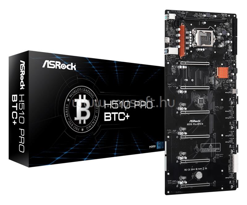 ASROCK alaplap H510 PRO BTC+ (LGA1200)