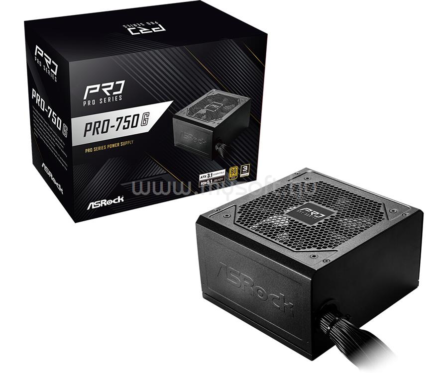 ASROCK tápegység PRO-750G 750W 80+ Gold