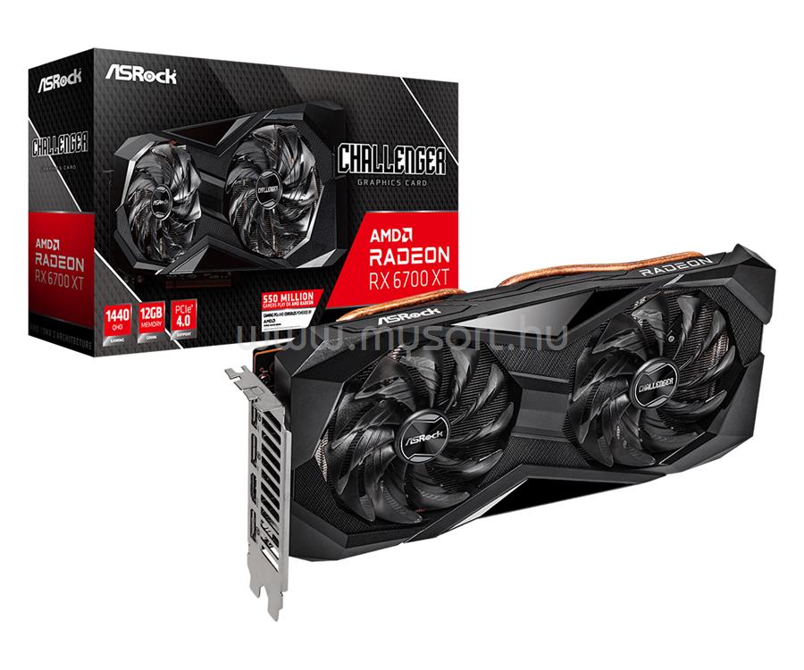 ASROCK Videokártya AMD Radeon RX 6700 XT Challenger CLD 12GB GDDR6