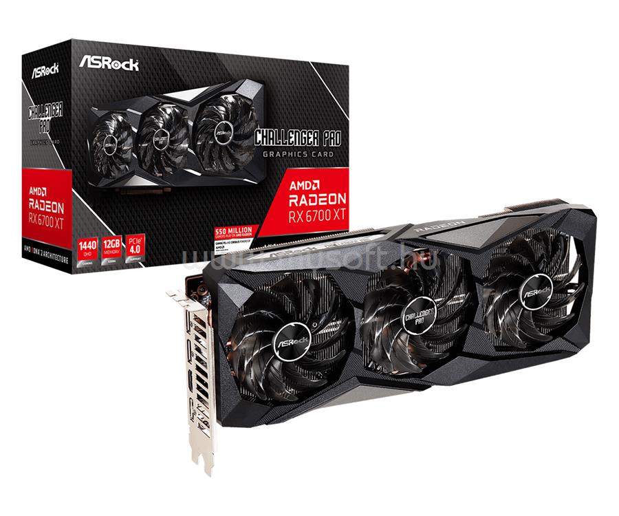 ASROCK Videokártya AMD Radeon RX 6700 XT Challenger Pro 12GB GDDR6
