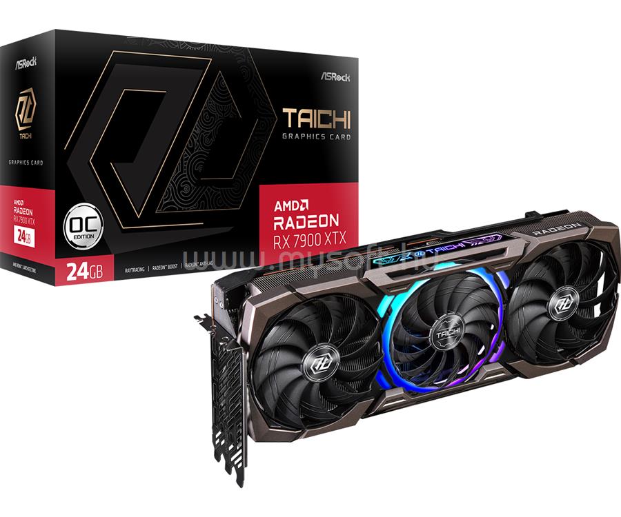 ASROCK Videokártya AMD Radeon RX 7900 XTX Taichi 24GB GDDR6 OC