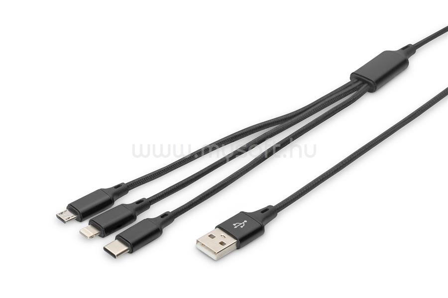 ASSMANN Digitus AK-300160-010-S USB-A átalakító kábel 1m Fekete