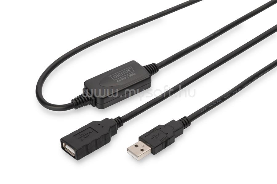 ASSMANN Digitus DA-73100-1 USB kábel 10 M USB 2.0 USB A (fekete)