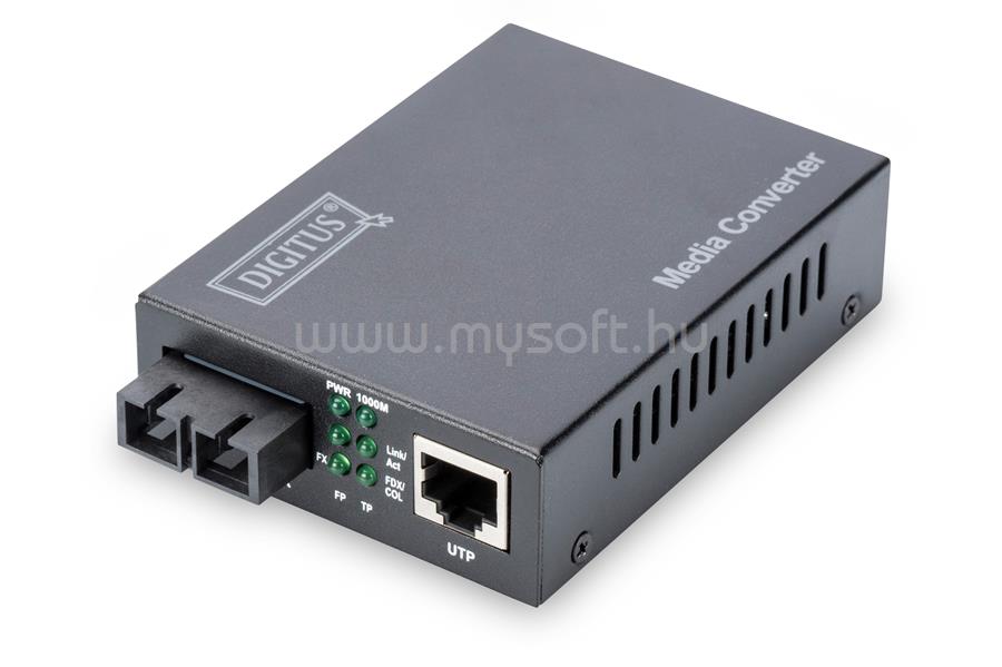 ASSMANN Digitus DN-82121-1 hálózati média konverter 1000 Mbit/s 1310 nm Single-mode Fekete