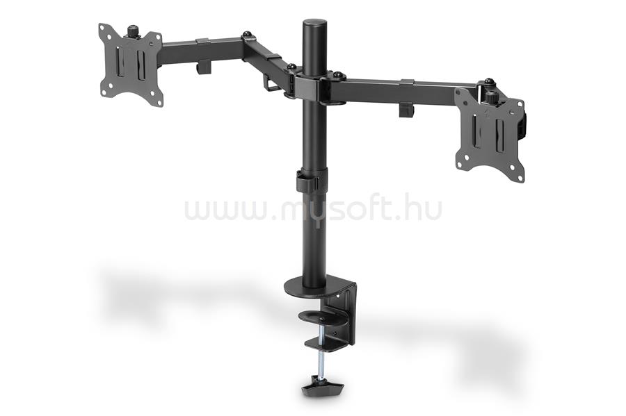 ASSMANN Dual Monitor Clamp Mount 15-32", 2x 8 kg (max.), black