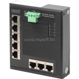 ASSMANN INDUSTRIAL GIGABIT FLAT SWITCH 8-PORT DIN RAIL EXT. TEMP. RANGE IN DN-651127 small