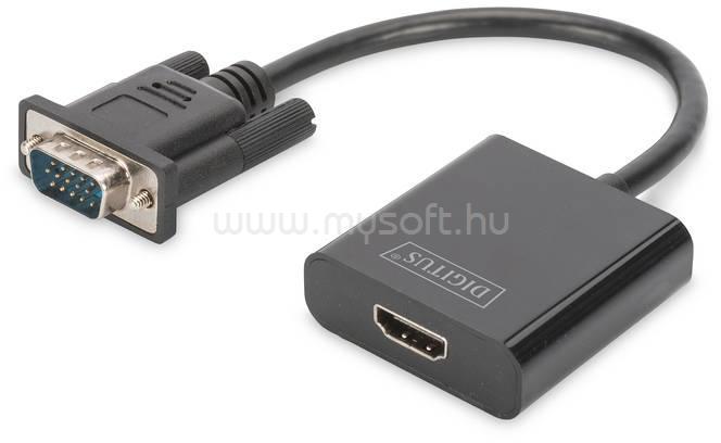 ASSMANN VGA - HDMI CONVERTER AUDIO FULLHD1080P CABLE BLACK