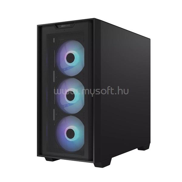 ASUS A21 PLUS fekete (táp nélküli) ablakos ARGB mATX ház