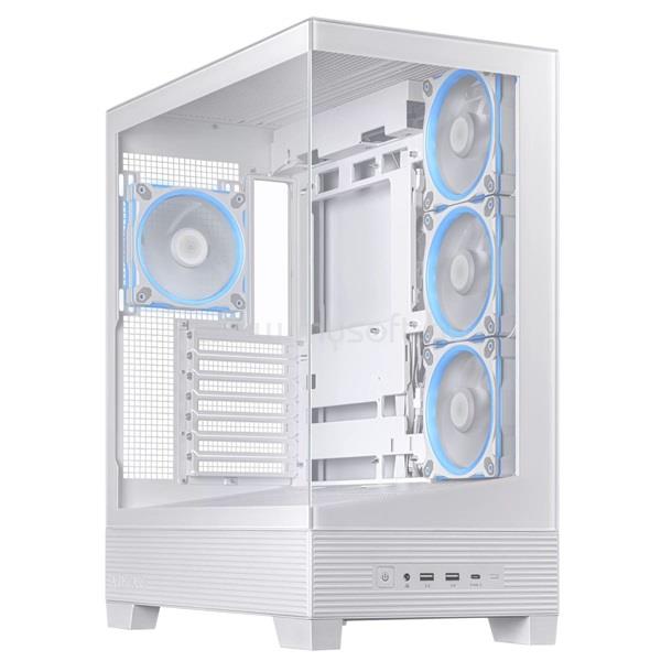 ASUS A31 PLUS fehér (táp nélküli) ablakos ARGB ATX ház