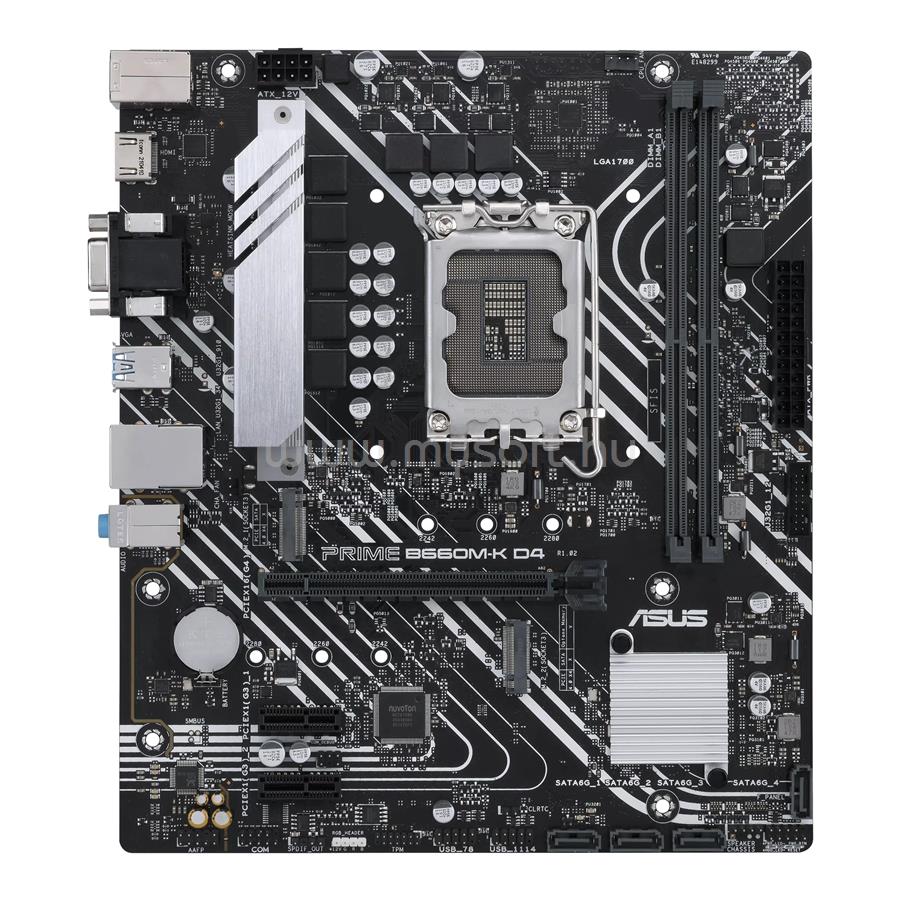 ASUS alaplap PRIME B660M-K D4 (LGA1700, mATX)