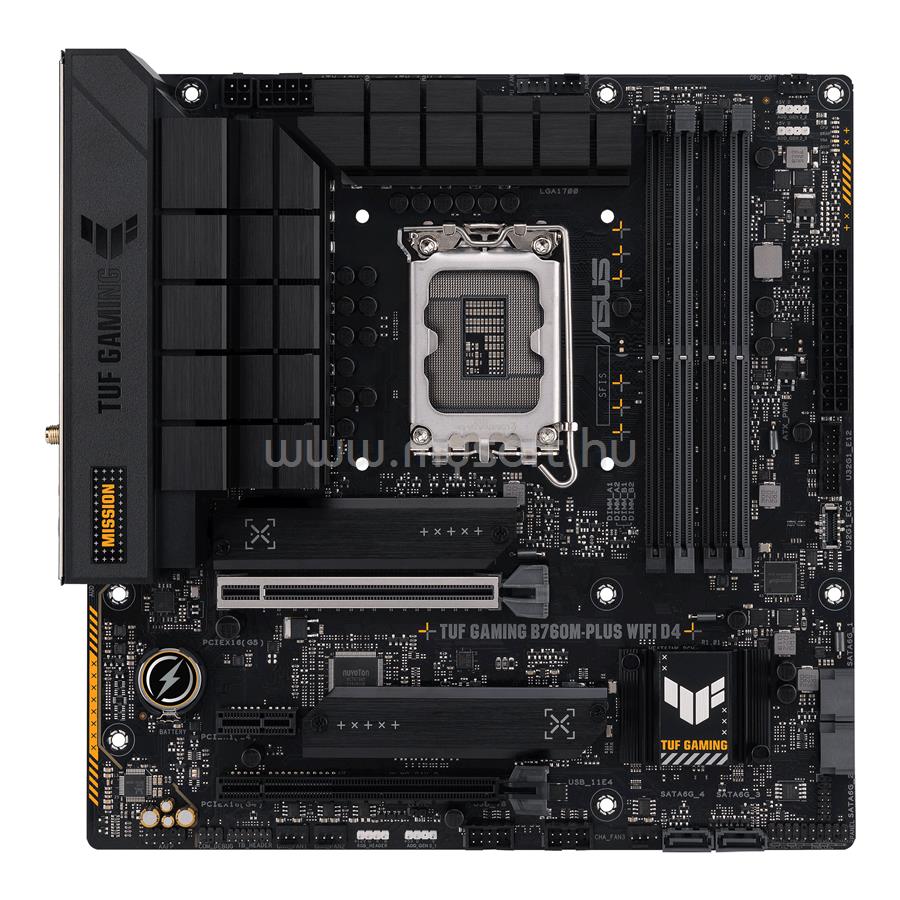 ASUS alaplap TUF GAMING B760M-PLUS WIFI D4 (LGA1700, mATX)