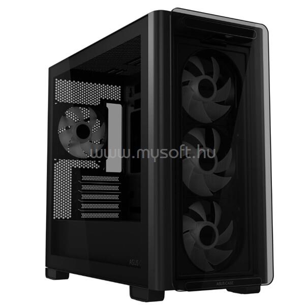 ASUS Ház A23 Plus, 850W (TUF-GAMING-850G), Fekete, Üvegfalú